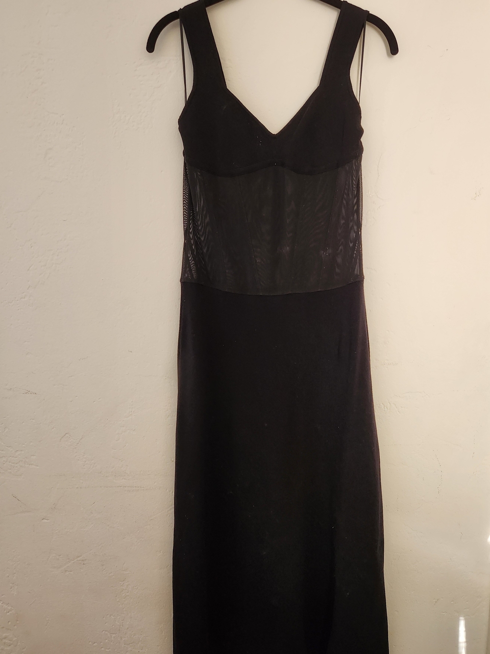 Zara Black Mesh Bodice Slip Dress